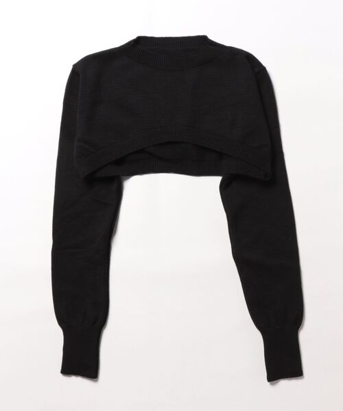 Settimissimo(セッティミッシモ)の「ITALYショートニット プルオーバー(ニット/セーター・レディース・グレー/ブラック・FREE)」の19枚目の写真