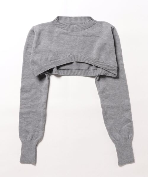 Settimissimo(セッティミッシモ)の「ITALYショートニット プルオーバー(ニット/セーター・レディース・グレー/ブラック・FREE)」の20枚目の写真