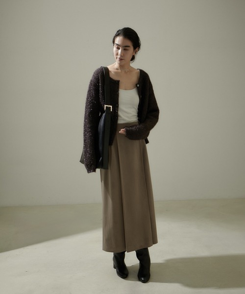 SALON adam et rope'（サロン アダム エ ロペ）の「バックルショルダーレザートートバッグ（ショルダーバッグ・レディース・グレー系その他/ブラック/シルバー・FREE）」の4枚目の写真