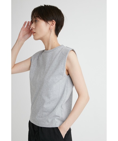 emmi(エミ)の「【emmi atelier】コンパクトスクエアトップス(Tシャツ/カットソー・レディース・グレー/ブラック/ホワイト/オレンジ・FREE)」の5枚目の写真