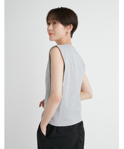 emmi(エミ)の「【emmi atelier】コンパクトスクエアトップス(Tシャツ/カットソー・レディース・グレー/ブラック/ホワイト/オレンジ・FREE)」の6枚目の写真