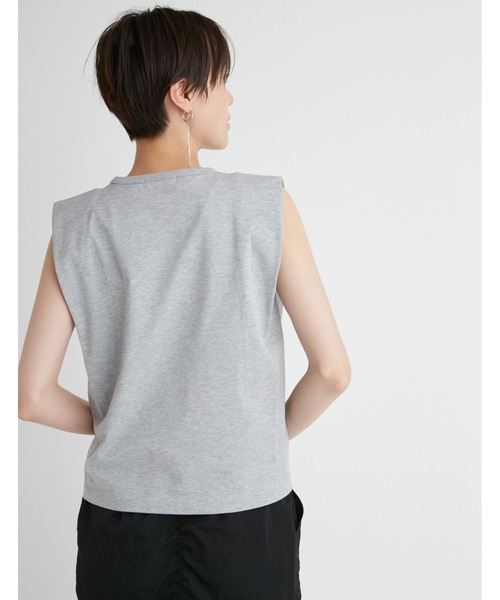 emmi(エミ)の「【emmi atelier】コンパクトスクエアトップス(Tシャツ/カットソー・レディース・グレー/ブラック/ホワイト/オレンジ・FREE)」の7枚目の写真