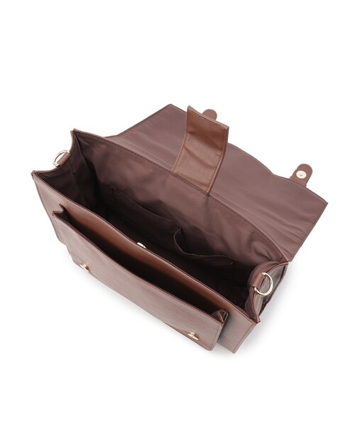 Ober Tashe（オーバータッシェ）の「スカラップサッチェル（バックパック/リュック・レディース・ブラック/ダークブラウン/キャメル・FREE）」の8枚目の写真