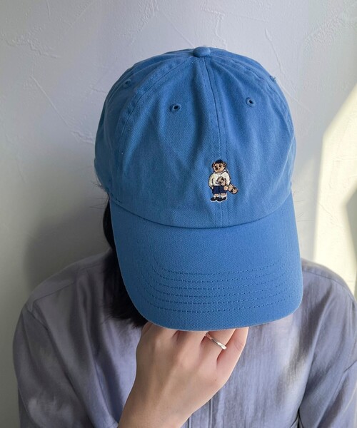 fredy emue（フレディエミュ）の「スケーターベアキャップ（キャップ・レディース・オフホワイト/チャコールグレー/サックスブルー・FREE）」の5枚目の写真