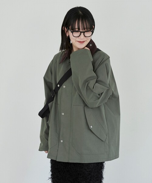 coen(コーエン)の「ライトハンティングナイロンジャケット(ブルゾン・メンズ・ブラック/オフホワイト/オリーブ・S/M/L)」の13枚目の写真