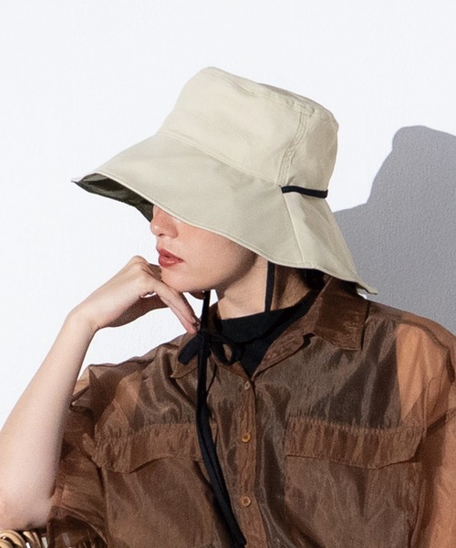 Wpc.(ダブリュピーシー)の「★UVカット接触冷感つば広ハット Wpc.(ハット・レディース・ブラック/ベージュ・FREE)」の15枚目の写真