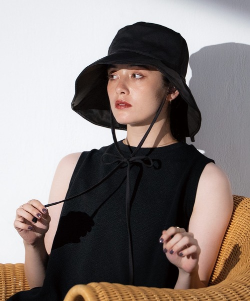 Wpc.(ダブリュピーシー)の「★UVカット接触冷感つば広ハット Wpc.(ハット・レディース・ブラック/ベージュ・FREE)」の13枚目の写真