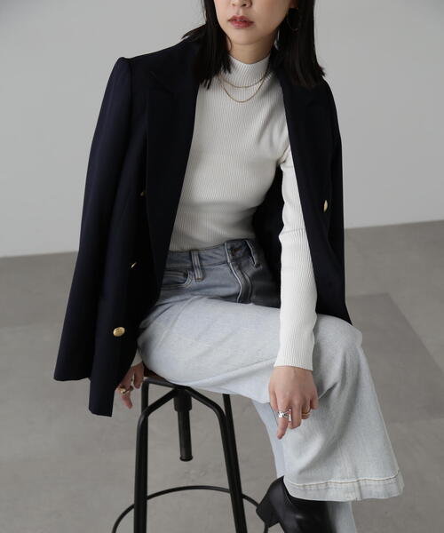 FREE'S MART（フリーズマート）の「ダブルブレストジャケット（テーラードジャケット・レディース・ネイビー/ブラウン系その他2/ブラウン系その他・MEDIUM/SMALL）」の11枚目の写真