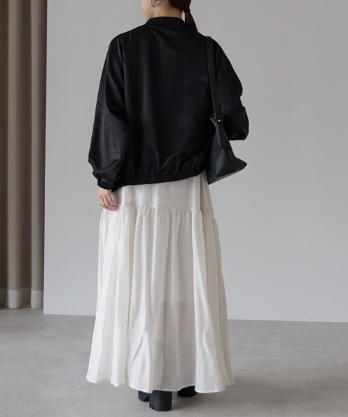 セール】サテンライクオーバーサイズブルゾン（ブルゾン）｜Fizz