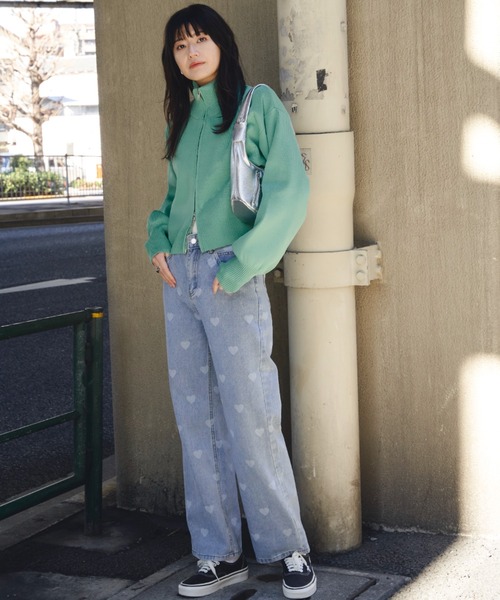 Auntie Rosa Holiday（アンティローザホリデー）の「ダブルジップカーディガン（カーディガン/ボレロ・レディース・ブラック/グリーン/オフホワイト・FREE）」の17枚目の写真