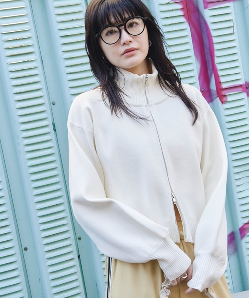 Auntie Rosa Holiday（アンティローザホリデー）の「ダブルジップカーディガン（カーディガン/ボレロ・レディース・ブラック/グリーン/オフホワイト・FREE）」の21枚目の写真