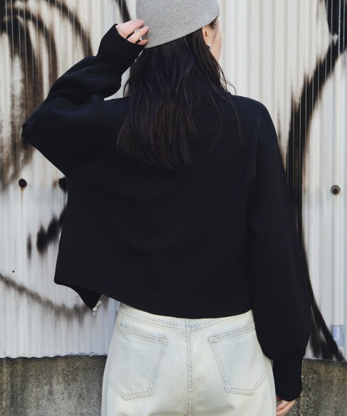 Auntie Rosa Holiday（アンティローザホリデー）の「ダブルジップカーディガン（カーディガン/ボレロ・レディース・ブラック/グリーン/オフホワイト・FREE）」の7枚目の写真