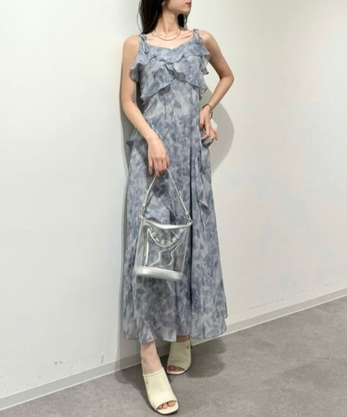 JILL by JILL STUART(ジルバイジルスチュアート)の「◇ジェムフラワープリントワンピース(ワンピース・レディース・ピンク/ブルー・FREE)」の2枚目の写真