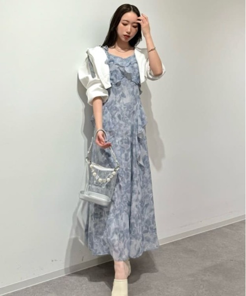 JILL by JILL STUART(ジルバイジルスチュアート)の「◇ジェムフラワープリントワンピース(ワンピース・レディース・ピンク/ブルー・FREE)」の6枚目の写真