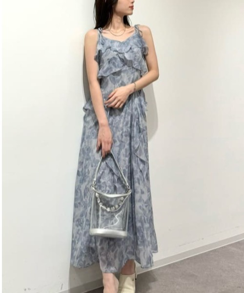 JILL by JILL STUART(ジルバイジルスチュアート)の「◇ジェムフラワープリントワンピース(ワンピース・レディース・ピンク/ブルー・FREE)」の3枚目の写真