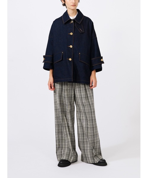 未使用級　マッキントッシュ　HUMBIE DENIM JACKET インディゴ レディース ハンビー ノーカラー デニムジャケット – Mackintosh