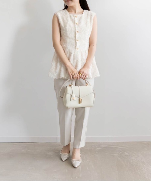 RANDA（ランダ）の「2WAYクラシカルフラップバッグ（ショルダーバッグ・レディース・ホワイト/ブルー/ブラック・FREE）」の6枚目の写真