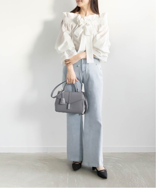 RANDA（ランダ）の「2WAYクラシカルフラップバッグ（ショルダーバッグ・レディース・ホワイト/ブルー/ブラック・FREE）」の12枚目の写真