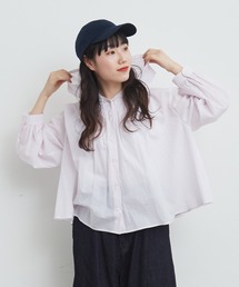 stripe hoodie ブラウス