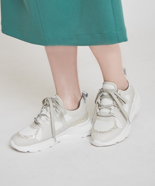 31 Sons de mode（トランテアン　ソン　ドゥ　モード）の「グリッタースニーカー（スニーカー・レディース・オフホワイト/グレー・L/S/M）」の13枚目の写真