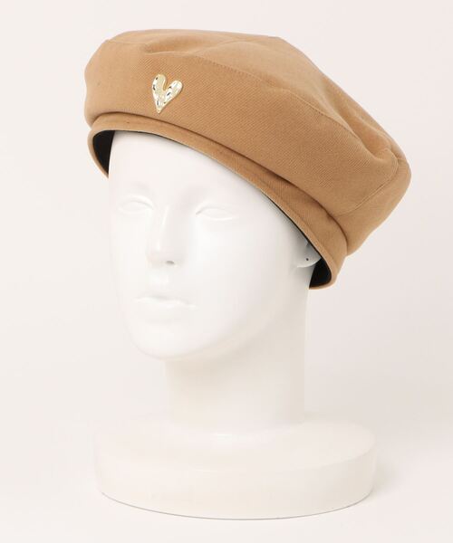 TONE SELECT GOODS（トーンセレクトグッズ）の「pur chouchou/ハートモチーフ  ベレー帽 P4161（ハンチング/ベレー帽・レディース・ベージュ/ブラウン/ダークブラウン/ブラック・FREE）」の10枚目の写真
