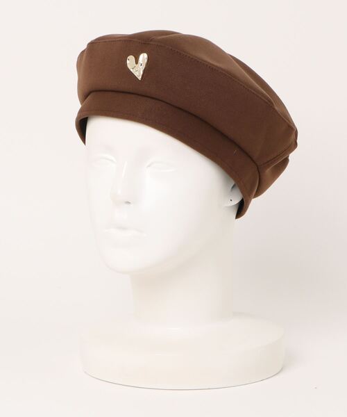 TONE SELECT GOODS（トーンセレクトグッズ）の「pur chouchou/ハートモチーフ  ベレー帽 P4161（ハンチング/ベレー帽・レディース・ベージュ/ブラウン/ダークブラウン/ブラック・FREE）」の12枚目の写真