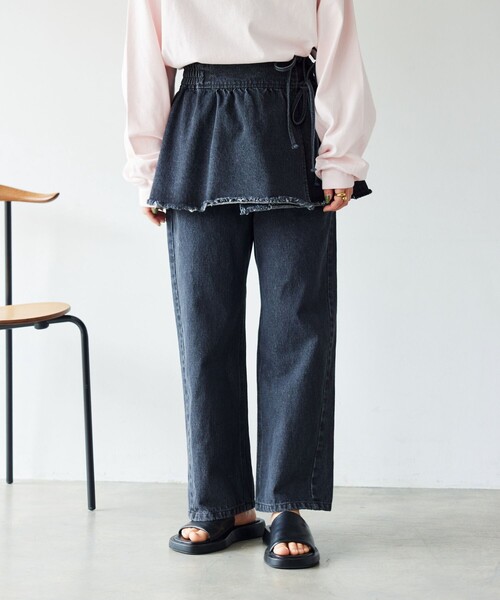 セール】マルチウェイ ビスチェ付き デニムパンツ（デニムパンツ