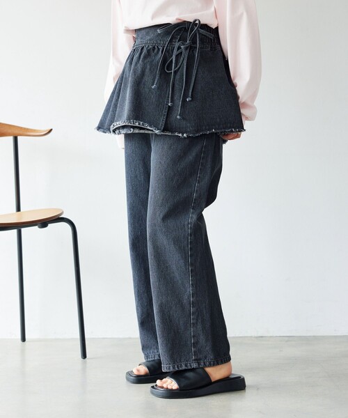 FREAK'S STORE(フリークスストア)の「マルチウェイ ビスチェ付き デニムパンツ(デニムパンツ・レディース・ブルー/ブラック・フリ-)」の8枚目の写真