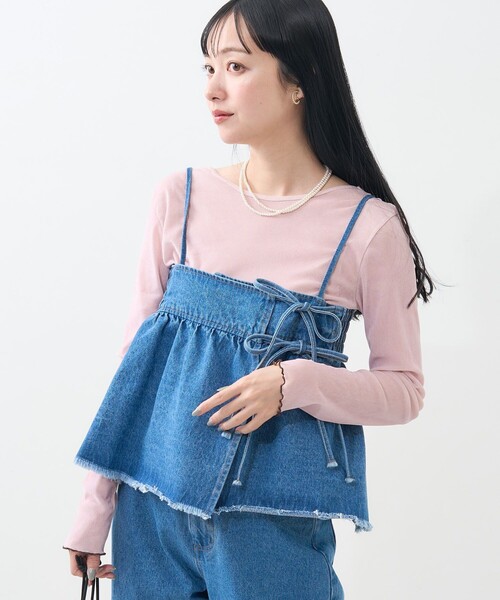 FREAK'S STORE(フリークスストア)の「マルチウェイ ビスチェ付き デニムパンツ(デニムパンツ・レディース・ブルー/ブラック・フリ-)」の20枚目の写真