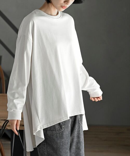 rps（アールピーエス）の「ＢＡＣＫフレアーテントラインロンＴ（Tシャツ/カットソー・レディース・チャコールグレー/ブラック/オフホワイト/ホワイト系その他2/ミント/アイボリー/その他・フリー）」の3枚目の写真