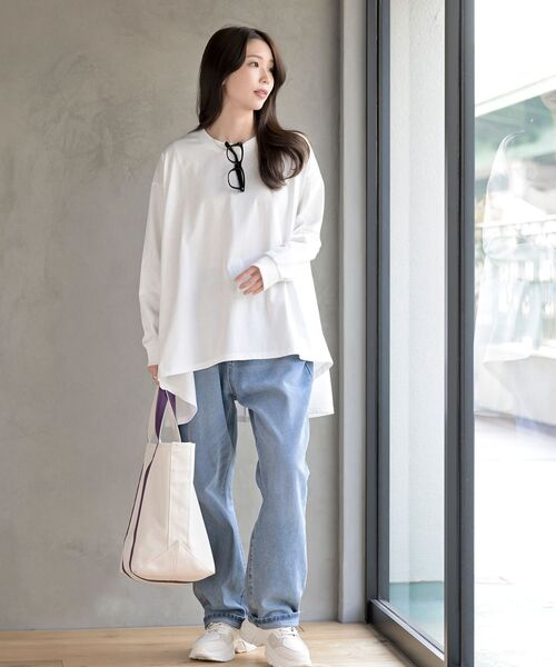 rps（アールピーエス）の「ＢＡＣＫフレアーテントラインロンＴ（Tシャツ/カットソー・レディース・チャコールグレー/ブラック/オフホワイト/ホワイト系その他2/ミント/アイボリー/その他・フリー）」の22枚目の写真