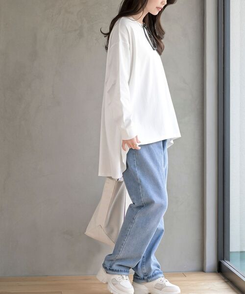 rps（アールピーエス）の「ＢＡＣＫフレアーテントラインロンＴ（Tシャツ/カットソー・レディース・チャコールグレー/ブラック/オフホワイト/ホワイト系その他2/ミント/アイボリー/その他・フリー）」の18枚目の写真