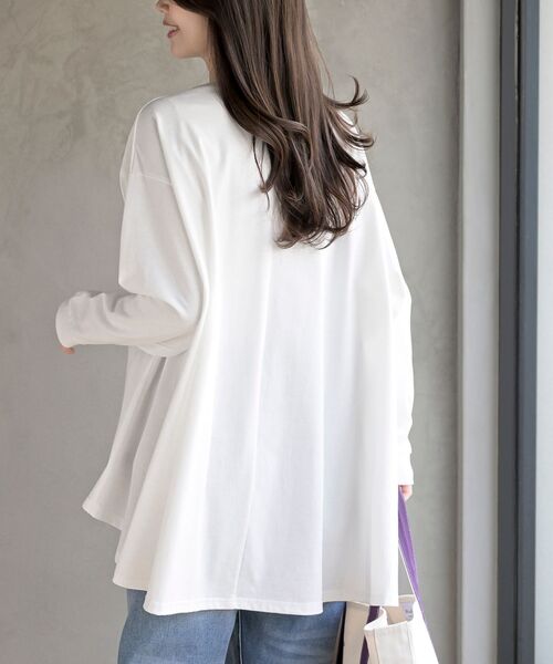 rps（アールピーエス）の「ＢＡＣＫフレアーテントラインロンＴ（Tシャツ/カットソー・レディース・チャコールグレー/ブラック/オフホワイト/ホワイト系その他2/ミント/アイボリー/その他・フリー）」の12枚目の写真