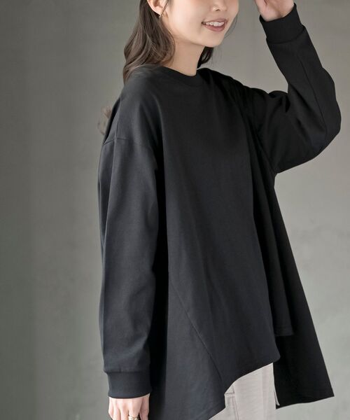 rps（アールピーエス）の「ＢＡＣＫフレアーテントラインロンＴ（Tシャツ/カットソー・レディース・チャコールグレー/ブラック/オフホワイト/ホワイト系その他2/ミント/アイボリー/その他・フリー）」の11枚目の写真