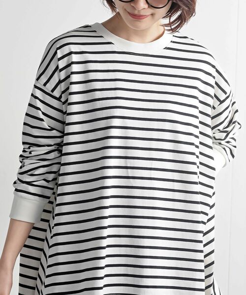 rps（アールピーエス）の「ＢＡＣＫフレアーテントラインロンＴ（Tシャツ/カットソー・レディース・チャコールグレー/ブラック/オフホワイト/ホワイト系その他2/ミント/アイボリー/その他・フリー）」の10枚目の写真