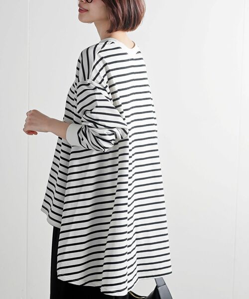 rps（アールピーエス）の「ＢＡＣＫフレアーテントラインロンＴ（Tシャツ/カットソー・レディース・チャコールグレー/ブラック/オフホワイト/ホワイト系その他2/ミント/アイボリー/その他・フリー）」の19枚目の写真