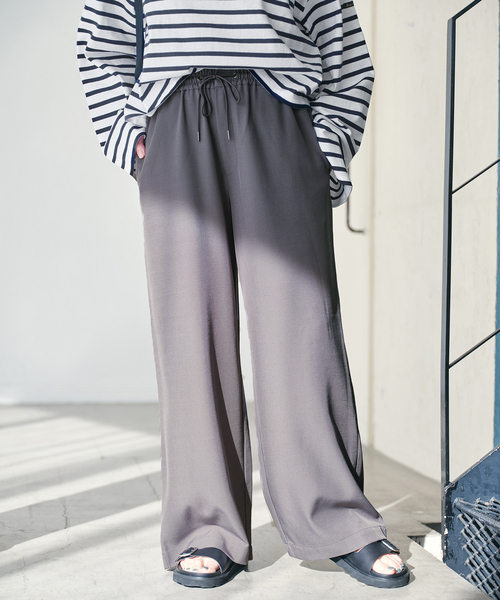 JOURNAL STANDARD(ジャーナルスタンダード)の「ワイドイージーパンツ(その他パンツ・レディース・バーガンディー/ブラック/チャコールグレー・36/38)」の1枚目の写真