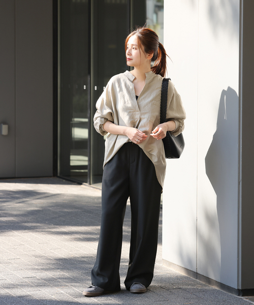 JOURNAL STANDARD(ジャーナルスタンダード)の「ワイドイージーパンツ(その他パンツ・レディース・バーガンディー/ブラック/チャコールグレー・36/38)」の4枚目の写真