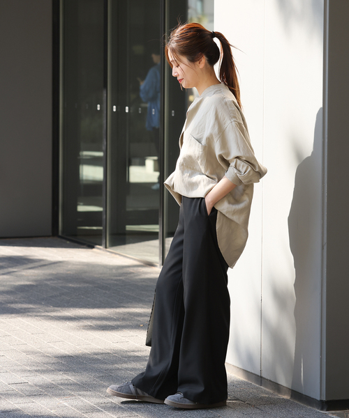JOURNAL STANDARD(ジャーナルスタンダード)の「ワイドイージーパンツ(その他パンツ・レディース・バーガンディー/ブラック/チャコールグレー・36/38)」の7枚目の写真