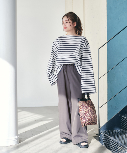 JOURNAL STANDARD(ジャーナルスタンダード)の「ワイドイージーパンツ(その他パンツ・レディース・バーガンディー/ブラック/チャコールグレー・36/38)」の12枚目の写真