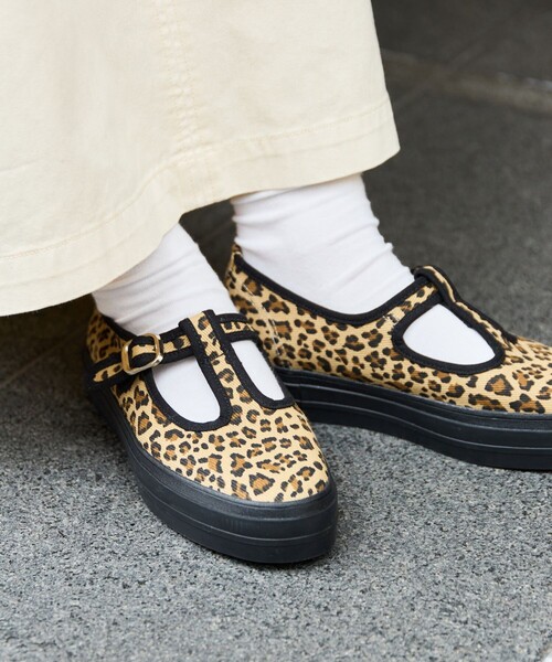 FREAK'S STORE（フリークスストア）の「限定展開　厚底 Tストラップシューズ（その他シューズ・レディース・ブラック/レオパード/オフホワイト・24.0cm/23.5cm/23.0cm）」の3枚目の写真
