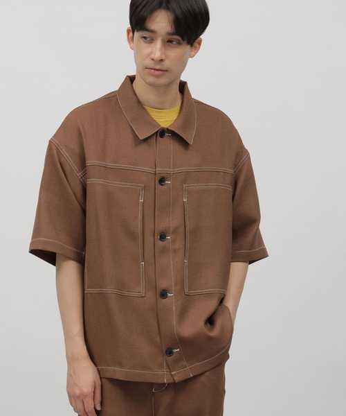 LAKOLE（ラコレ）の「ブッチャーワークステッチシャツ/108968（シャツ/ブラウス・メンズ・ブラック/オリーブ/ブラウン・X-LARGE/LARGE/MEDIUM）」の12枚目の写真