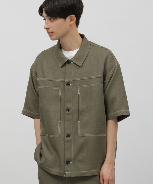 LAKOLE（ラコレ）の「ブッチャーワークステッチシャツ/108968（シャツ/ブラウス・メンズ・ブラック/オリーブ/ブラウン・X-LARGE/LARGE/MEDIUM）」の14枚目の写真