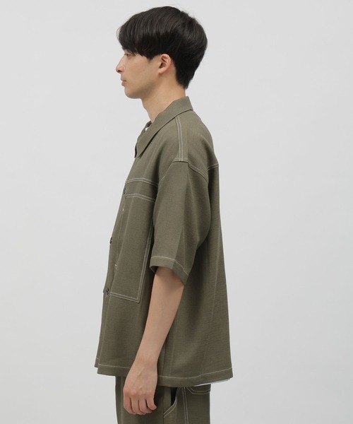 LAKOLE（ラコレ）の「ブッチャーワークステッチシャツ/108968（シャツ/ブラウス・メンズ・ブラック/オリーブ/ブラウン・X-LARGE/LARGE/MEDIUM）」の16枚目の写真