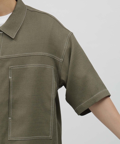 LAKOLE（ラコレ）の「ブッチャーワークステッチシャツ/108968（シャツ/ブラウス・メンズ・ブラック/オリーブ/ブラウン・X-LARGE/LARGE/MEDIUM）」の7枚目の写真