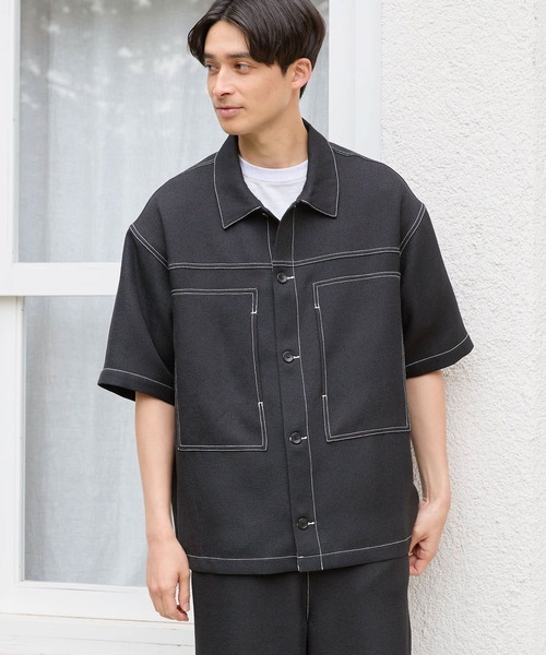 LAKOLE（ラコレ）の「ブッチャーワークステッチシャツ/108968（シャツ/ブラウス・メンズ・ブラック/オリーブ/ブラウン・X-LARGE/LARGE/MEDIUM）」の22枚目の写真