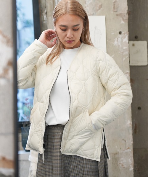 TAION(タイオン)の「TAION / タイオン MILITARY V-NECK W-ZIP JACKET (TAION-101ALSZML-1) ミリタリー VネックWジップ ダウンジャケット ソフトシェル(ダウンジャケット/コート・メンズ・ダークネイビー/ブラック/オリーブ/オフホワイト/カモフラージュ・MEDIUM/LARGE/SMALL/X-LARGE/XX-LARGE)」の19枚目の写真