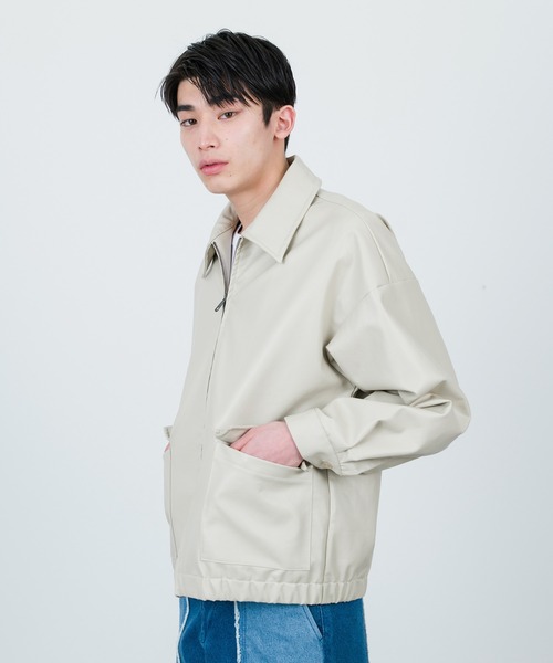  j.n.r.d（ジェー・エヌ・アール・ディー）の「j.n.r.d/フェイクレザーブルゾン（ブルゾン・メンズ・ベージュ系その他/ブラック・L/LL/M）」の10枚目の写真