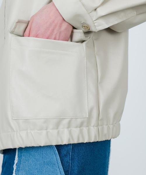  j.n.r.d（ジェー・エヌ・アール・ディー）の「j.n.r.d/フェイクレザーブルゾン（ブルゾン・メンズ・ベージュ系その他/ブラック・L/LL/M）」の11枚目の写真