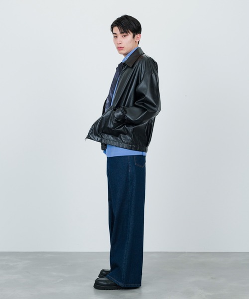  j.n.r.d（ジェー・エヌ・アール・ディー）の「j.n.r.d/フェイクレザーブルゾン（ブルゾン・メンズ・ベージュ系その他/ブラック・L/LL/M）」の14枚目の写真